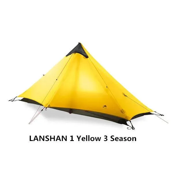 🏕️ FLAME'S CREED Lanshan 1 Person Ultralight Camping Tent | Single Man, 3-Season, Professional 15D Silnylon Rodless Trekking Tent 🎒