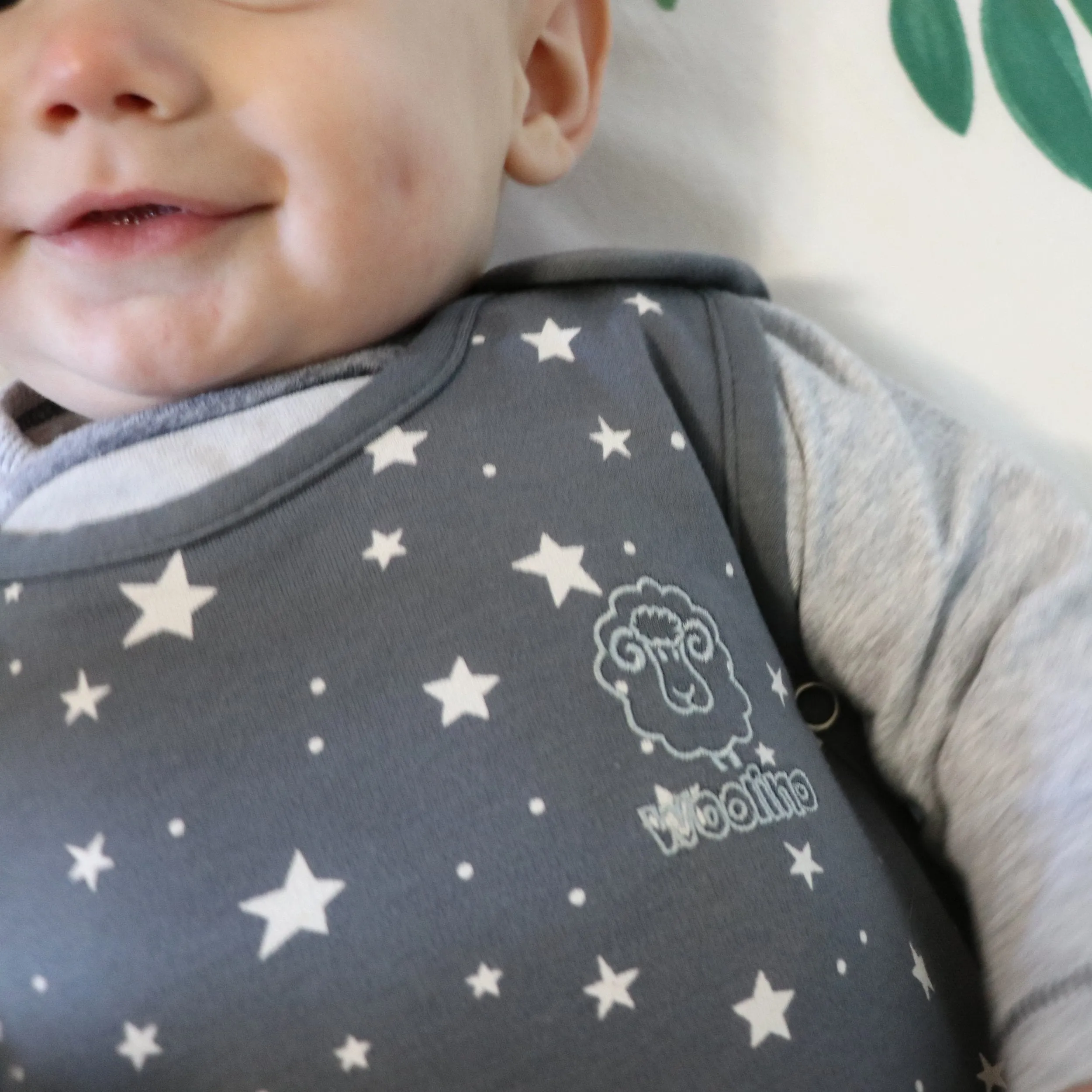 4 Season Ultimate Baby Sleep Bag, Merino Wool & Organic Cotton, 2 Months - 2 Years, Star Gray