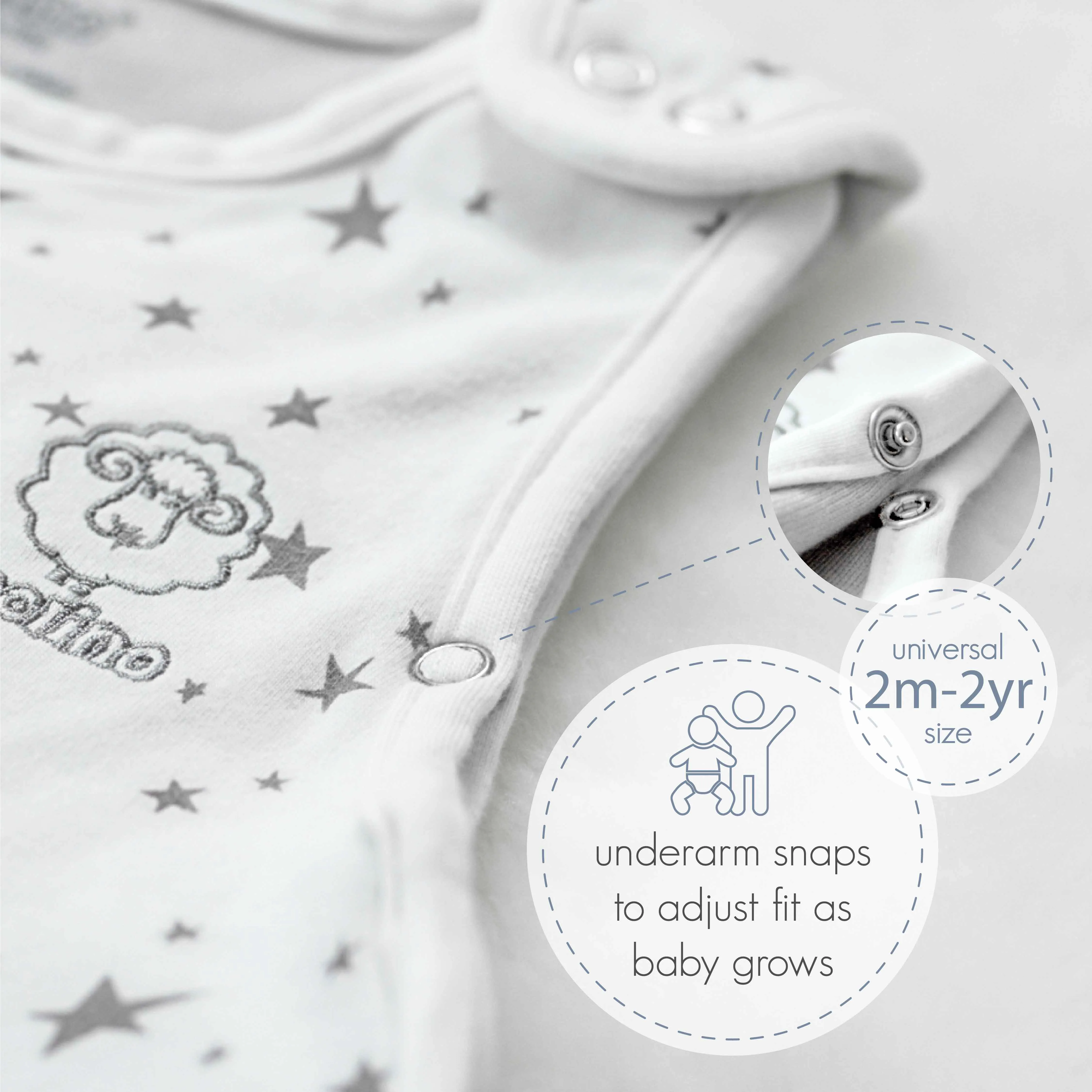 4 Season Ultimate Baby Sleep Bag, Merino Wool & Organic Cotton, 2 Months - 2 Years, Strawberry
