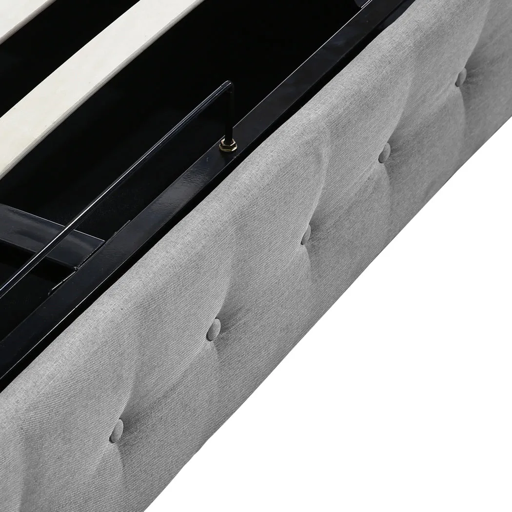 Bendigo Queen Size Gas Lift Storage Bed Frame Grey
