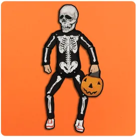 Halloween III Silver Shamrock Skeleton Trick or Treater Deluxe Jointed Cutout Decoration