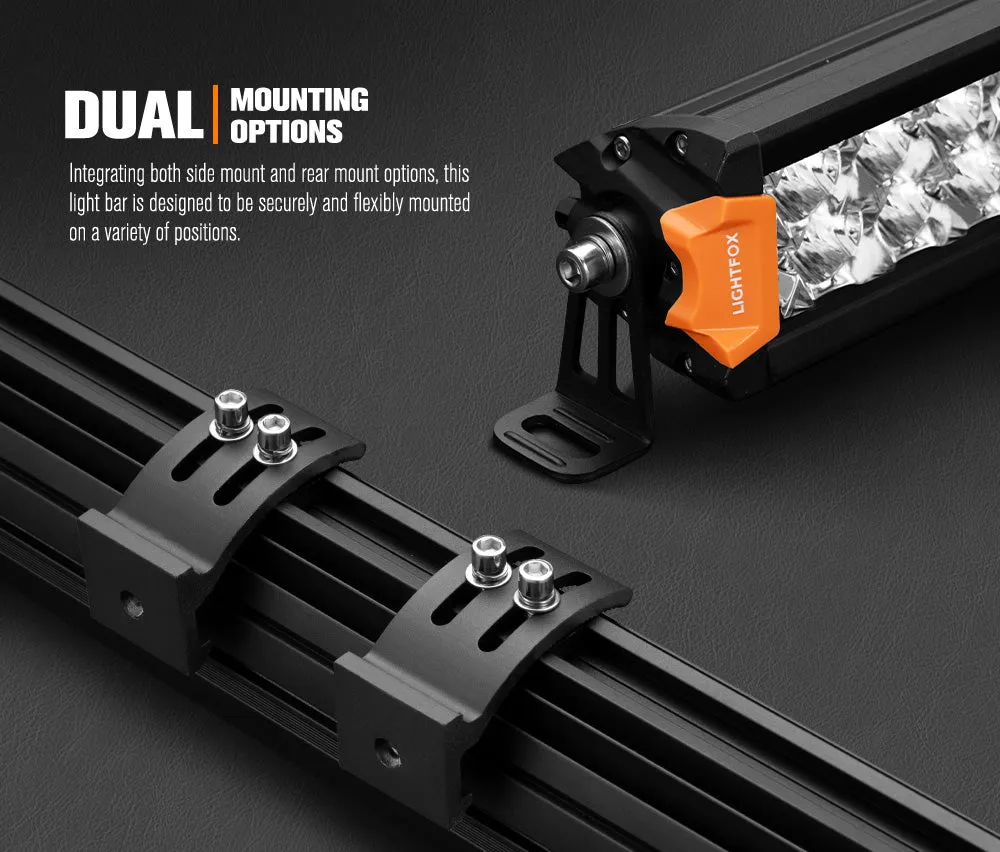 Lightfox OSRAM 9 inch LED Driving Lights   30 inch Dual Row LED Light Bar   Wiring Kit