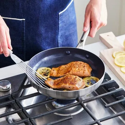 New - Blue Diamond 10pc Stainless Steel Clad Cookware Set Metallic Silver