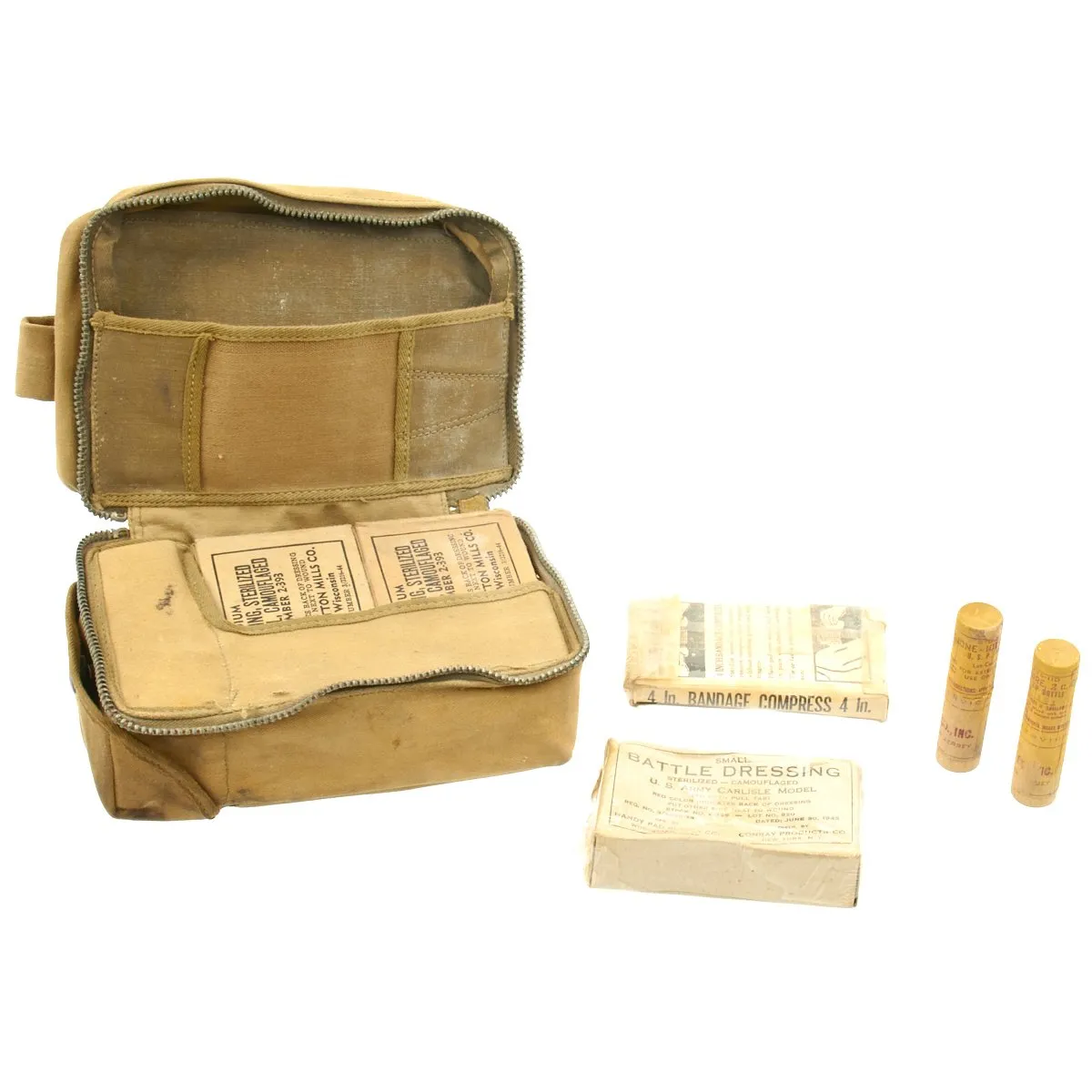 Original U.S. WWII Aeronautic First Aid Kit with Contents
