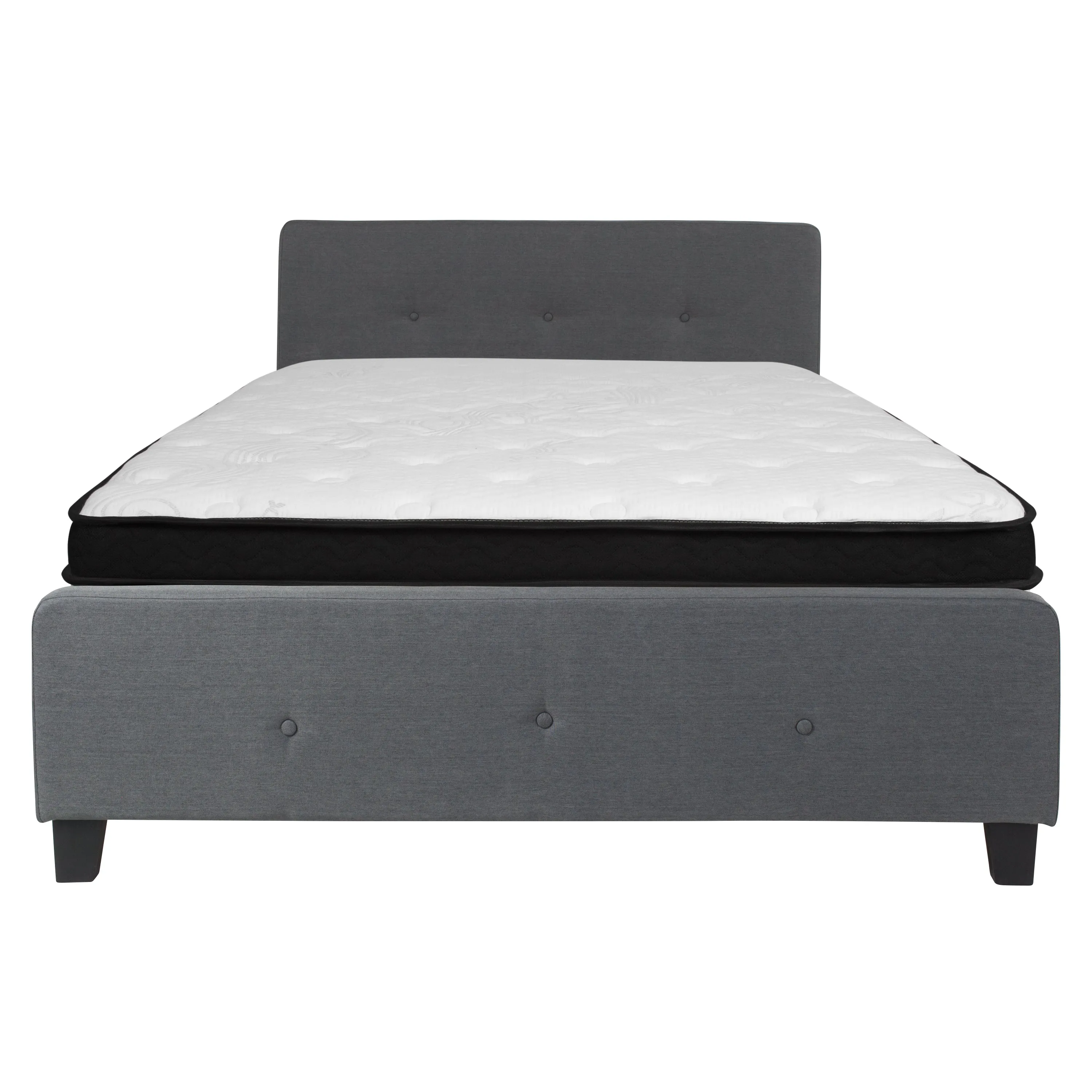 Queen Platform Bed Set-Gray HG-BMF-31-GG