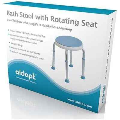 Shower Stool with Rotating Seat
